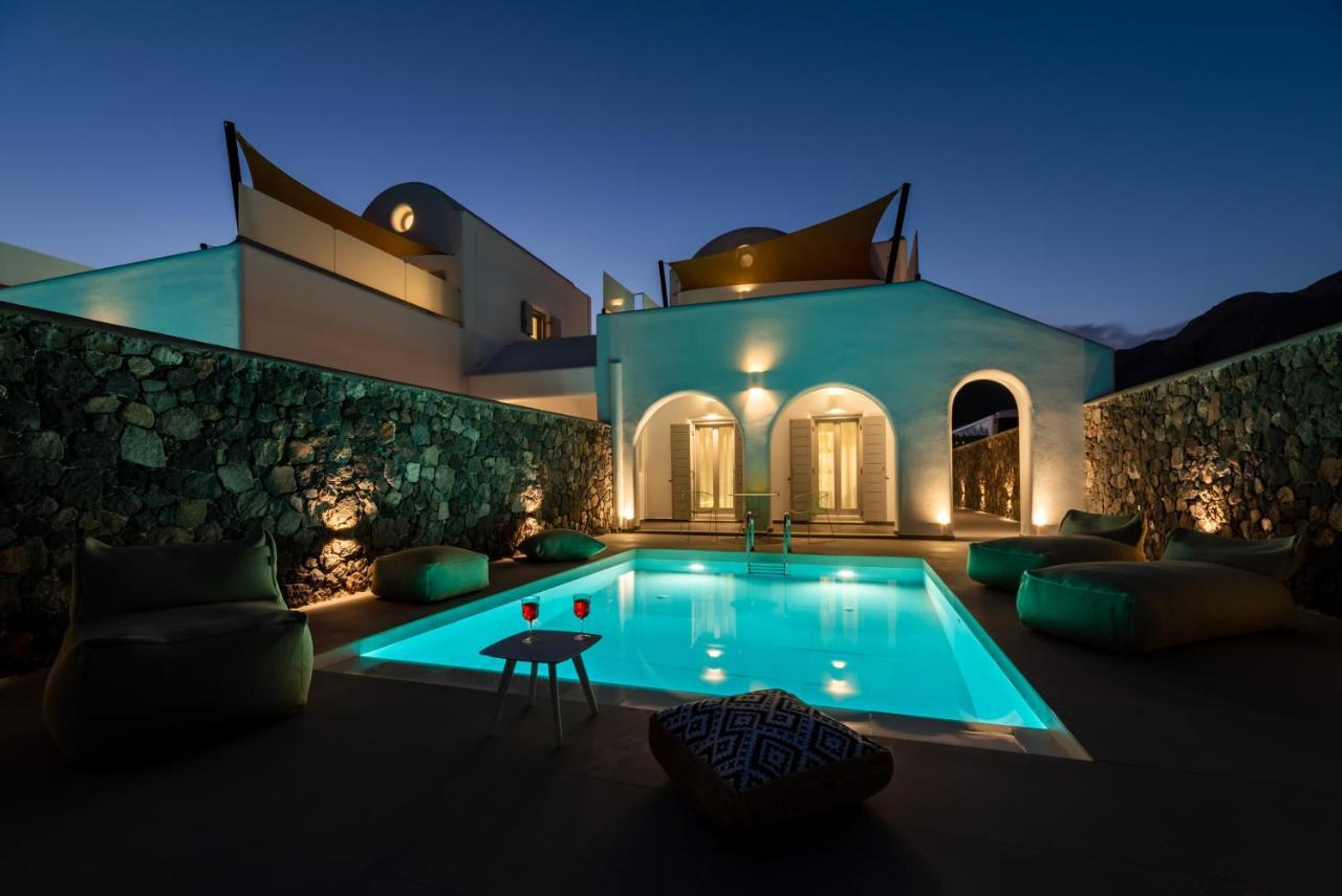 Modern Dome Homes Of Santorini Perissa  Bagian luar foto