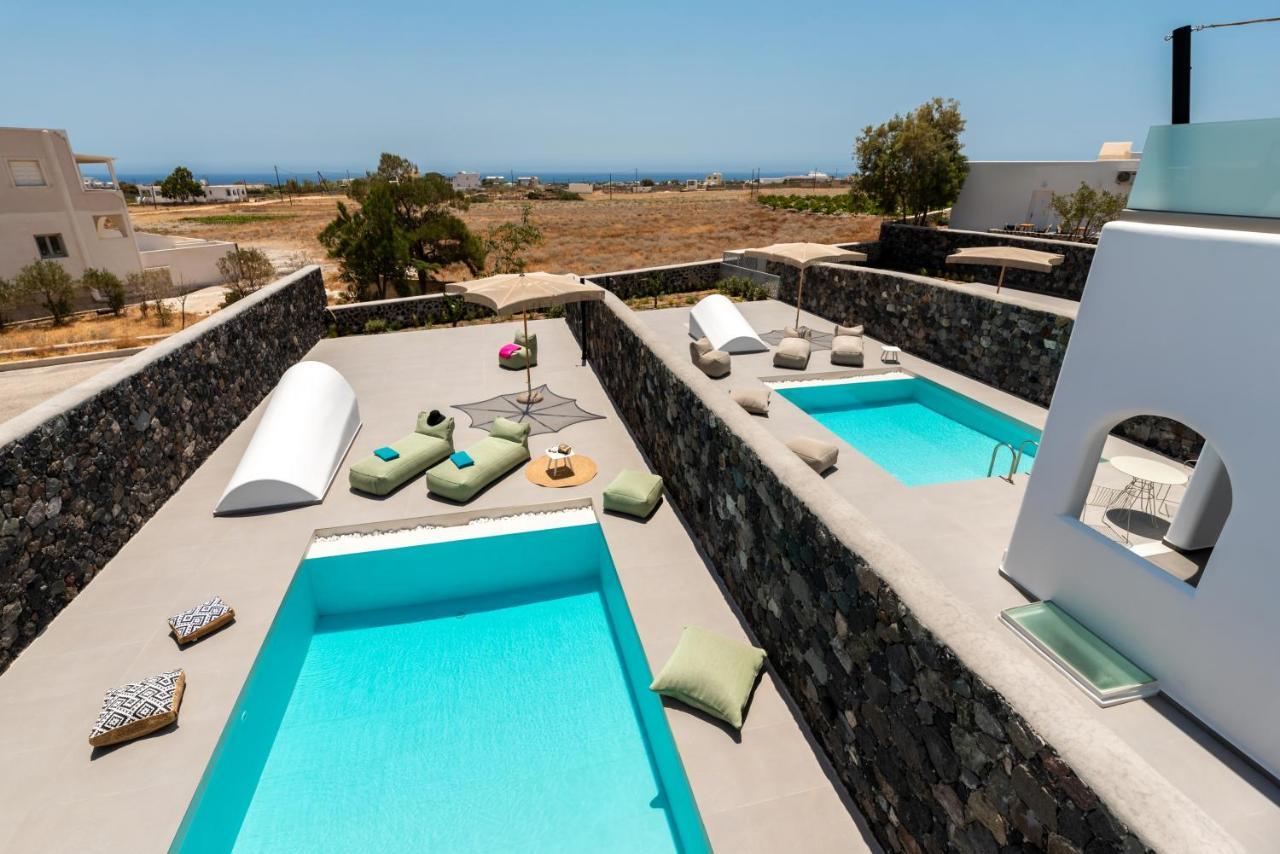 Modern Dome Homes Of Santorini Perissa  Bagian luar foto